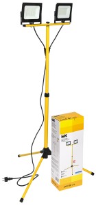 IEK Прожектор св/д LED СДО 06-2x50Ш 2х50W(8000lm) штатив 6500К IP65 черный LPDO606-2X050-65-K02