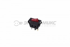 REXANT выкл. клавишный 250V 10А (3с) ON-OFF красн. инд. (RWB-413, SC-788) (10!),36-2225