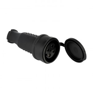 EKF PROxima штепсель (разъем) гнездо каучук с крышкой 380В 3P+PE 32A IP44 RPS-022-32-380-44