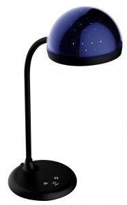 Camelion KD-828 C02 св-к св/д настольный 6.5W(360lm) 2-6K сенсор/дим, ночник проектор RGB, черный
