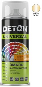 Эмаль аэрозоль 520мл акрил быстросохн. ЗОЛОТО ЯРКОЕ арт.DTN-A07267 Deton Universal