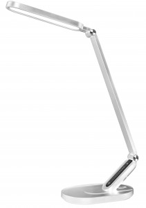 Camelion KD-859 C01 св-к св/д настольный 10W(650lm) 3000-6000K сенсор/рег.ярк, USB-разъем, белый