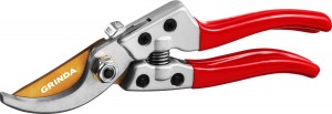 Секатор GRINDA плоскостной, алюмин рукоятки, 205мм zu423113