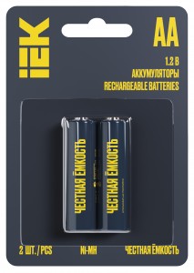 Ак-р IEK Честная ёмкость R6/AA 2700мАч Ni-MH BL2 AAK-NIMH-06-2700-L02