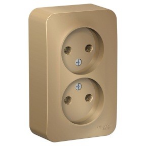 Schneider BLANCA роз. ОУ 2 мест. 16А титан (пласт. осн., изол. пл.) BLNRA000214