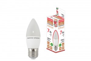 TDM Свеча 7W E27 3000K 2K FС37-7Вт-230В -3000К–E27 Народная (10!) SQ0340-1542