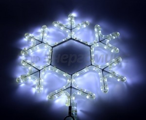 Фигура новогод. (дюралайт) "Снежинка" 45*38см, белый, IP65, 220В 501-212-1 Neon Night
