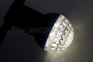 Лампа св/д Neon Night шар G50 E27 1W 9LED тепло-белая прозр. (д/гирлянды "Белт Лайт") 405-216