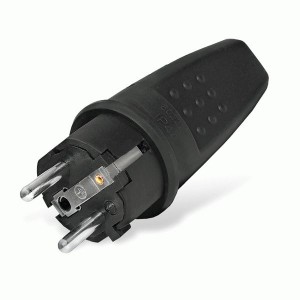 UNIVersal вилка прямая каучук 2Р+РЕ 1х16А 220-240V IP44 602227 (РФ)