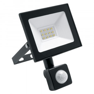 Saffit прожектор св/д с датчиком 20W(1800lm) 2835SMD 6400K 6K черный SFL80-20 IP65 29522
