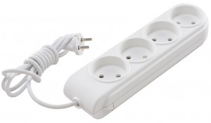 Makel (нов.дизайн) сет. удл. ПВС 2х0.75 4роз. 2м 10А шторки, суппорт, N4010031