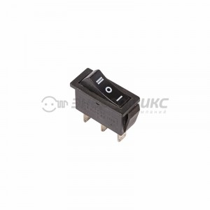 REXANT выкл. клавишный 250V 10А (3с) ON-OFF-ON черный с нейтралью (RWB-411, SC-791)  (10!),36-2220