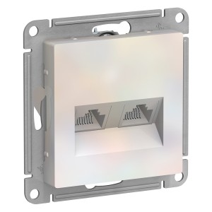 Schneider AtlasDesign мех. роз. комп. СУ 2 мест. жемчуг (пл.осн., RJ45) ATN000485 (10!)