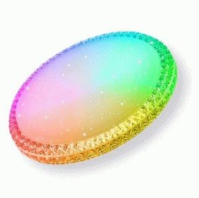 LEEK управл. св-к-люстра св/д 85W(7200lm) 2K-4K-6K-RGB d494x76 звезд. небо пульт ДУ Mystery (Pluton)