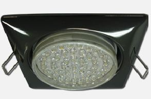 Ecola GX53 H4 Квадрат св-к встр Черный хром 41x107 FB53S4ECB