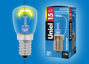 Uniel лампа накаливания для холодильников E14 15W прозрачная IL-F25-CL-15/E14