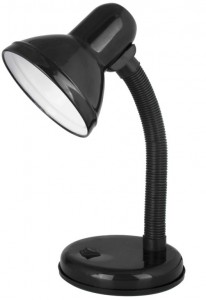 Ultraflash UF-301 C02 св-к настольный E27 60W металл/пластик черный, в коробке