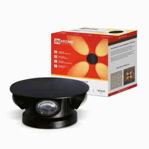 ASD/InHome св-к уличный/садовый ДБУ RING-6B 6W(350lm) 3000К 2K IP65 черный 100x100x60 1925