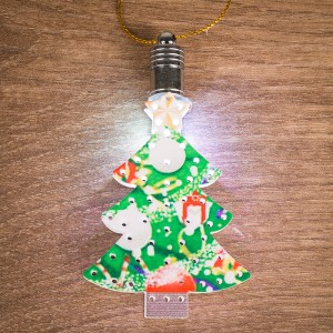 "Фигура новогод. подвесная "Елочка" 1LED RGB 9*6см (3*LR41 в/к) 501-096 Neon Night