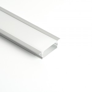Saffit Профиль алюм. встраиваемый, 2,2x100x0,6см, 2 заглушки, мат.экран, серебро SAB251 55246