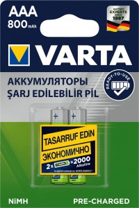 Ак-р Varta Ready2Use 56703.101.412 /R03 800mAh BL2 ЗАРЯЖ