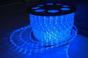 Дюралайт (бухта) KOC-DL-3W13-B, 24LED/m, 13мм, синий, 100м, цена за1м, чейзинг(3W) резка 2м Космос