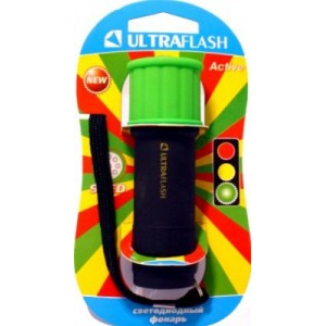 Ultraflash фонарь ручной LED15001-C (3xR03) 9св/д (40lm), зеленый+черный/пластик, BL (5 шт.)