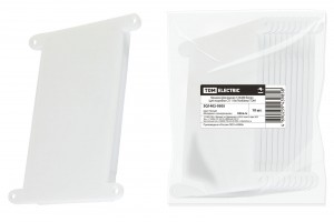 TDM Крышка финишная 124х80 белая (для коробки СУ 118х76х60мм) (10!) SQ1402-9505