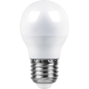 Feron шар G45 E27 9W(820lm) 4000K 4K матовая 82x45, LB-550 25805