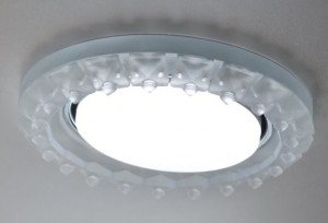 Ecola GX53 H4 5361 св-к Стекло Круг с крупн. мат. стразами Конус, Матовый/Хром 52x120 FN53RGEFB