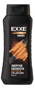 Гель для душа Сила и энергия Carbon hit 400 мл EXXE