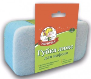 Губка для кафеля Люкс 75*145*42мм, MPU2094 Умничка