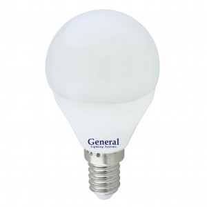 General шар P45 E14 10W 6500K 6K 45х80 пластик/алюм GLDEN-G45F-10-230-E14-6500, 683500