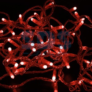 Гирлянда-нить ул. 100LED красн. 10м мерц. проз.ПВХ без б/п(код677683/677682) соед 305-282 Neon Night