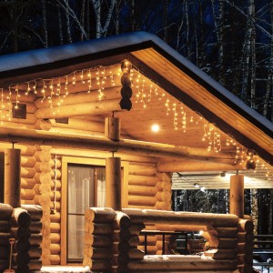 Гирлянда-бахрома св/д мерцание 12м 195 LED провод прозрач ULD-B12006-195/TTK WARM WHITE IP44 Uniel