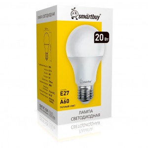 SmartBuy ЛОН А60 E27 20W(1200lm) 3000K 2K 110x60мм SBL-A60-20-30K-E27