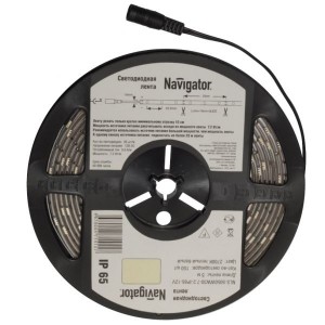 Navigator Лента св/д 12V 7.2W/m 30LED/m IP20 синий 5м NLS-5050B30-7.2-IP20-12V(цена за1м)(5!)71416
