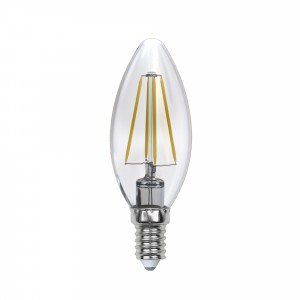 Uniel Air свеча диммир. E14 5W(450lm 360°) 4000K 4K филамент прозр 35x100 LED-C35-5W/NW/E14/CL/DIM