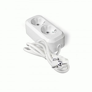 UNIVersal сет. удл. ПВС 3х1 2 роз.  2 м 16А земля (корпус ABS) E-302 1972