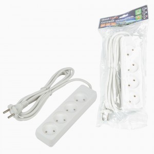 Uniel Ultra сет.удлинитель ПВС 2x0.75 4 роз. 3м 10A белый S-CU4-3 WHITE UL-00009988