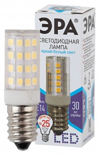 _СНЯТО ЭРА Т25 3.5W(240lm) E14 4000К 4К 54х16 кукуруза (для холодил., шв. машин) LED T25-3.5W-CORN-8