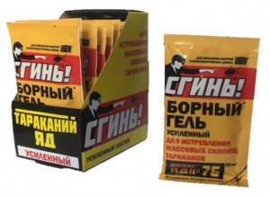 От тараканов гель борный 40мл (пакет) шоубокс СГИНЬ! (фипронил+борн. кислота)