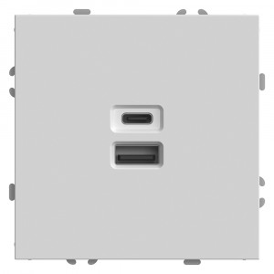 Stekker ЭМИЛИ мех. роз. СУ 2 мест. USB + Type C, 20W, белый фарфор, soft touch RST10-5115-01 49879