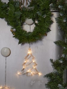 Фигура новогод. подвесн. Елочка 18x19см 10LED (3xAAA не в/к) ULD-H1620-010/STA/3AAA Uniel