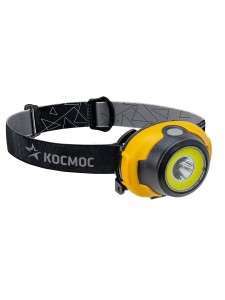 Космос фонарь налобный KocH103COBLED (3xR03) 1св/д XPE 3W+COB 2W,180lm+140lm