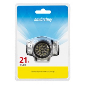 Smartbuy фонарь налобный SBF-HL006-K (3xR03) 21св/д (32lm), черный/пластик+металл,4 режима (3 шт.)