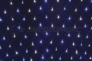 Гирлянда-сетка ул. 2х0,7м, черн. ПВХ, 176LED Белые/Синие 215-012 Neon Night