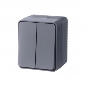 Schneider AtlasDesign Profi54 выкл. ОУ 2 кл. антрацит (пл.осн., IP54, IK08) (12!) ATN544051