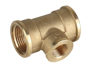 Тройник GENERAL FITTINGS переходной, латунь, г/г/г, 1"-1/2"-1"