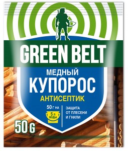 Медный купорос д/защиты древесины 50гр. (защита от плесени и гнили) порошок Грин Бэлт 01-681